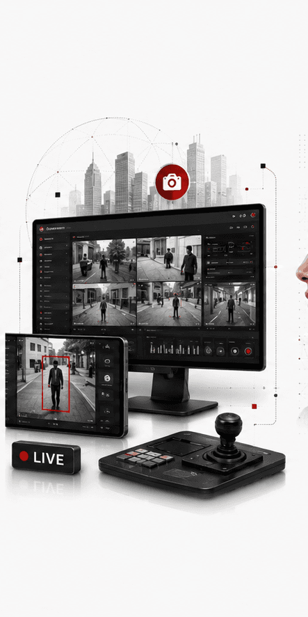 A live camera wall under continuous watch