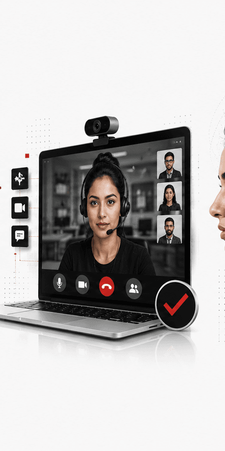 A recorded meeting with each participant separated
