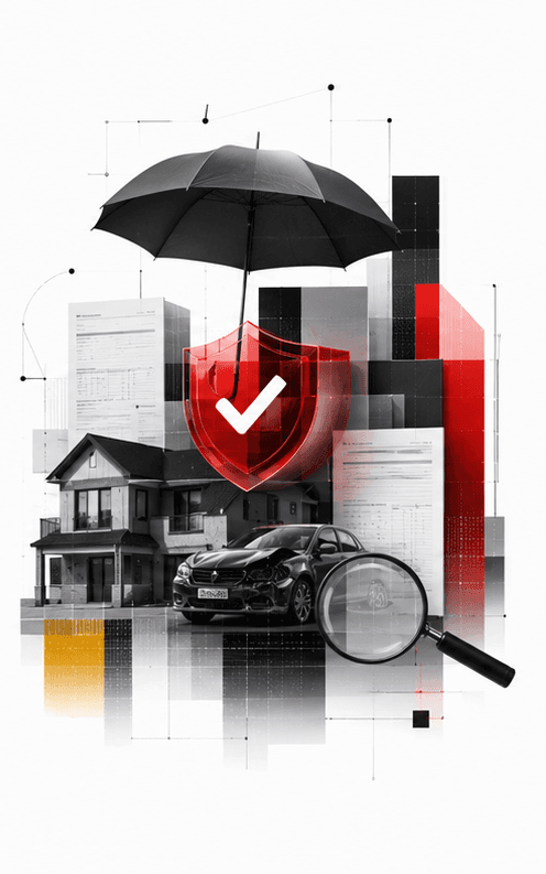 A household and a vehicle claim examined under a magnifier