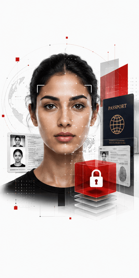An application photograph read against the passport submitted with it