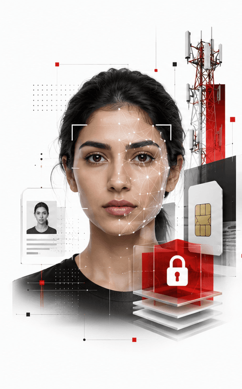 A face read against a SIM and the identity documents behind it